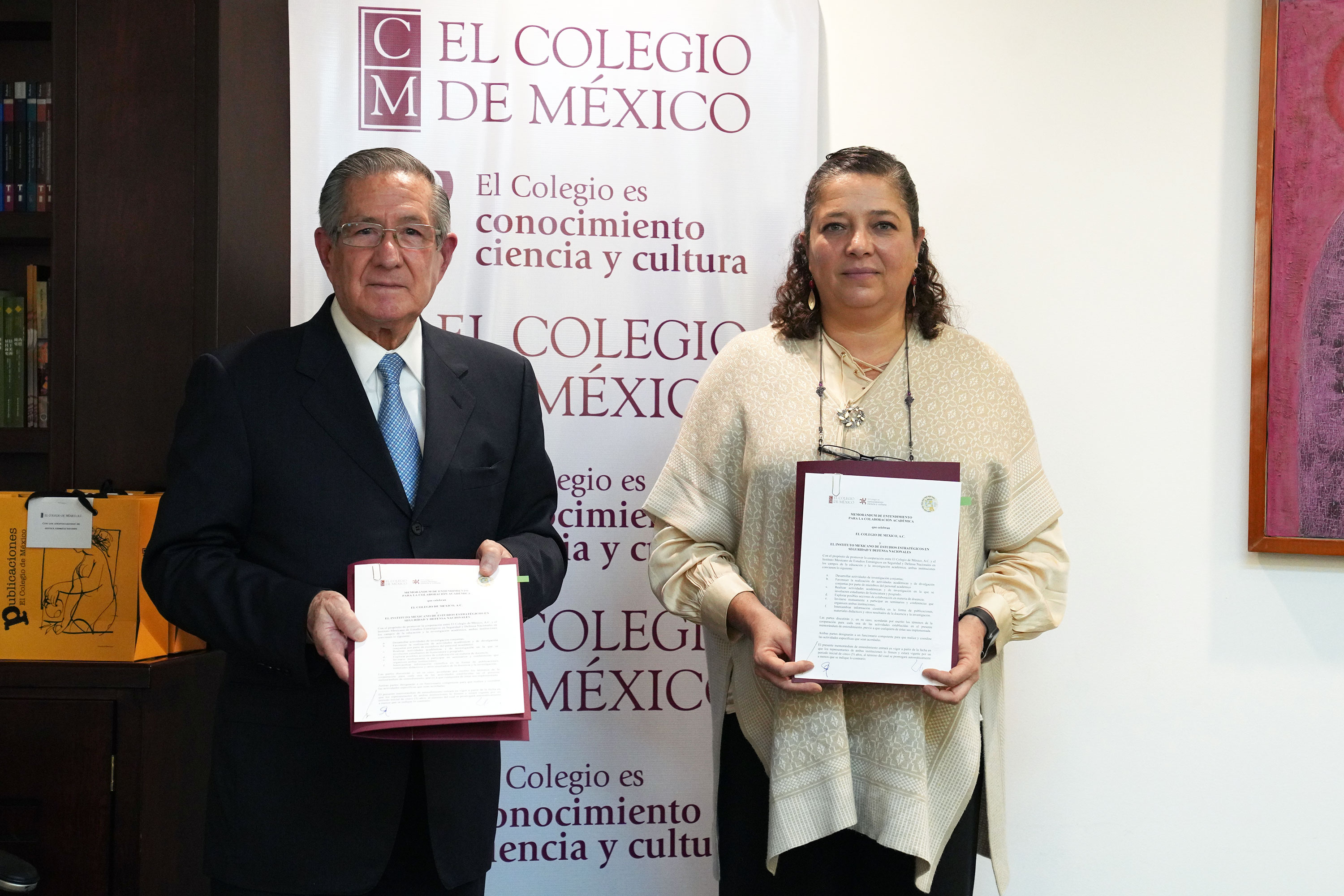 Firma de memorándum de entendimiento con el Instituto Mexicano de Estudios Estratégicos en Seguridad y Defensa Nacionales